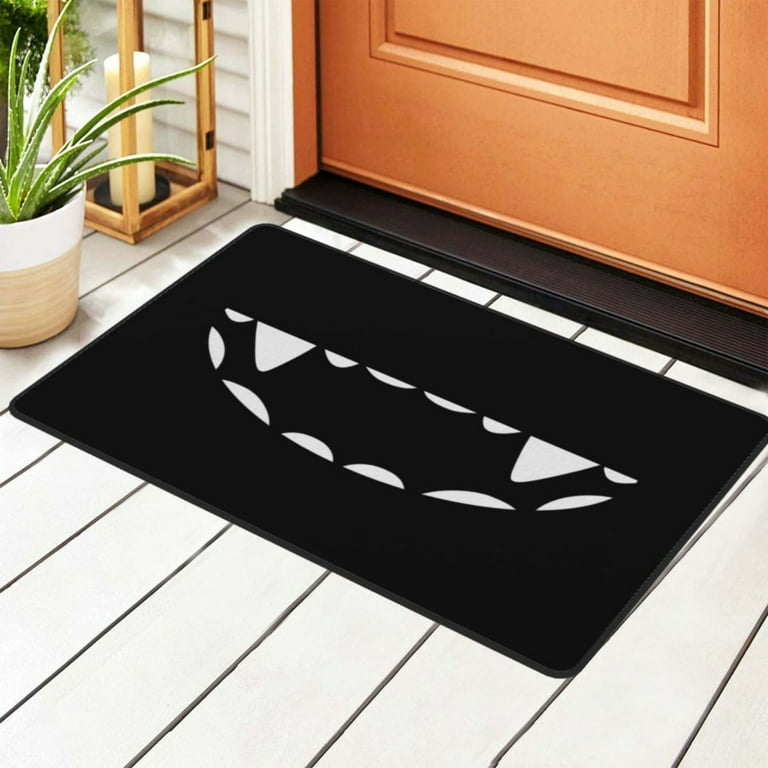 Black Front Entrance Door Mat Outdoor Indoor, 36x24 Inch, Heavy Duty Doormat