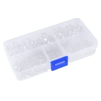 CRILSTYLEO Flat Beads for Jewelry Making White Glass 710Pcs 0.4x0.4in