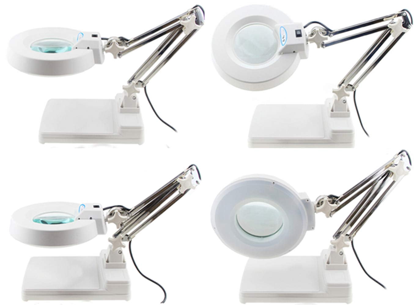 INTBUYING 15X Magnifier LED Lamp Light Magnifying White Glass Lens Desk Table Repair Tool