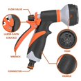 thumbnail image 3 of paquete de pistola de riego, pistola de riego con 8 modos de riego, rociador de mano de alta presión para riego de césped, lavado de autos, baño de mascotas, 3 of 4