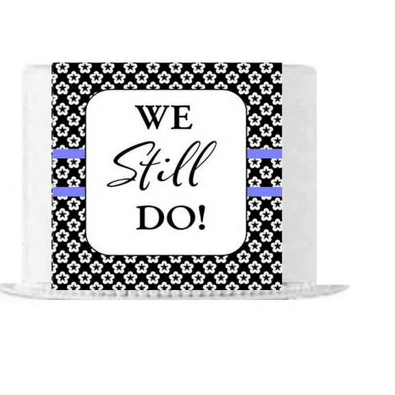 We Still Do Lavender Side Stripes 6x6 Edible Photo Images Cake Decoration -Floral