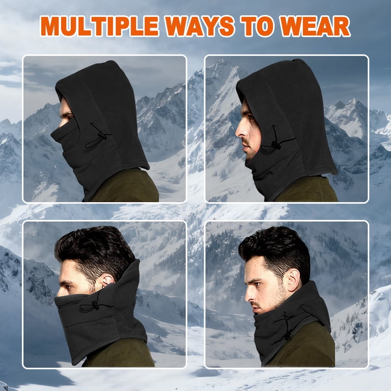 Balaclava for Men, Pack Fleece Winter Face Cover, Adjustable  display picture 3