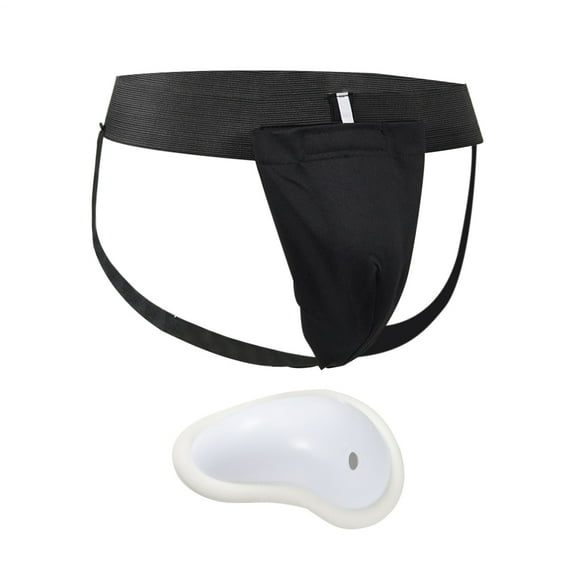 AOKAILA Groin Guard Boxing Abdominal Crotch Protector Shock-Absorbing Men Jockstrap Adjustable Kids Protective Cup for Training Sparring Grappling Fighting portable
