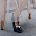 thumbnail image 4 of 1 par de zapatos Bowknot Decoración de la aleación Adorno de zapatos Decoración de zapatos de diamantes de imitación (Plata), 4 of 6
