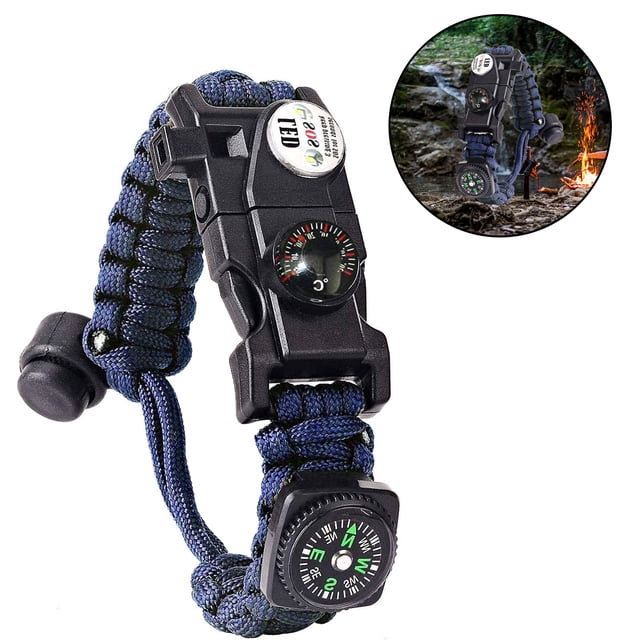 pulsera ajustable de supervivencia para acampar al aire libre - azul Xemadio 221325-2