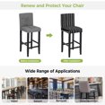 thumbnail image 5 of Boho Leaves Bar Stool Covers - Stretch Dining Chair Covers Set of 4, Black Abstract Vintage Stripes Modern Bar Chair Cover Removable Counter Stool Pub Chairs Slipcovers Protectors for Kitchen/Cafe, 5 of 9