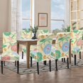 thumbnail image 2 of Printed Dining Room Chair Covers Set of 6, Stretch Kitchen Chair Covers Washable Parsons Chair Slipcover Removable Dining Chair Protectors for Hotel,Ceremony(Yellow Flower), 2 of 6