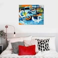 thumbnail image 5 of Nawypu  Pictures for Living Room Wall Decoration-Large Modern Abstract Canvas Wall Art-Colorful Wall Art-Teal And Blue Line Art - Graffiti Paintings for Bedroom-Office Wall Decor, 5 of 6