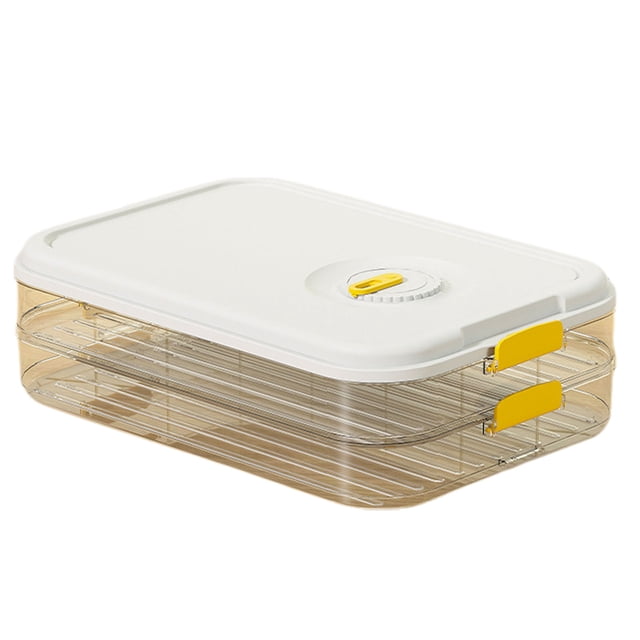 Advancent Caja para hacer dumplings rápidos, transparente, para doméstico, con capacidad visible para almacenar dumplings, sin olor. Cocina y Comedor blanco 2º piso