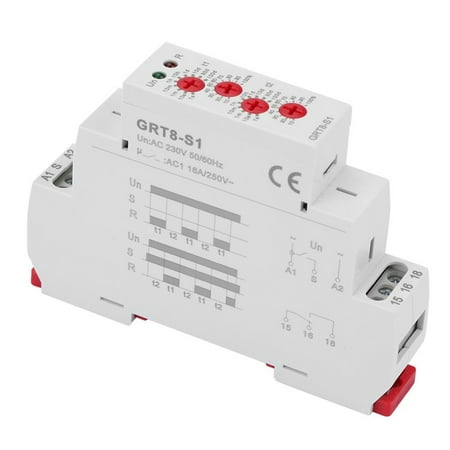 GRT8-S1 Mini Asymmetric Cycle Timer ON/OFF Repeat Cycle Time Relay AC ...