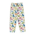 thumbnail image 4 of Goofa Cute Dinosaur Printed Soft Pajama Pants for Women, Wide Leg Comfy Casual Lounge Yoga Pants-Large, 4 of 9