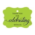 thumbnail image 1 of 100 Pcs Custom Paper Tags Thank You For Celebrating Wedding Favor Gift Hang Tags, 1 of 1