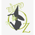 thumbnail image 2 of Wizard Of Oz Wicked Witch Logo  Women's White Crew Neck Short Sleeve Crop Tee-XL, 2 of 4