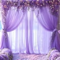 thumbnail image 4 of Wehilion Backdrop Curtain for Parties Sheer Tulle Backdrop Drapes for Wedding Ceremony Birthday Baby Shower Photo Backdrop Curtain Decorations, 4 of 7