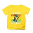 thumbnail image 4 of PMVFHDE T-Shirts pour Filles Coupe Ample T-Shirts pour Filles Robes Tendance T-Shirts pour Filles Hauts Mignons pour Filles Imprimé Col Rond Manches Courtes Ample T-Shirt Haut Jaune, 5-6 Ans, 4 of 4