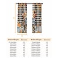 thumbnail image 6 of Fsddascl Thanksgiving Fall Pumpkins Blackout Curtains for Bedroom/Living Room, Thermal Insulated Kitchen Curtains, Cats Autumn Leaves Retro Plaid Grommet Darkening Window Treatment Drapes 42"x84"x2, 6 of 6