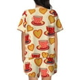 thumbnail image 3 of Picia Cups of Tea Pajamas Sets for Women Soft Short-Sleeved Pjs with Lounge Shorts Two Piece Sleepwear-Small, 3 of 9