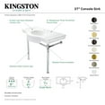 thumbnail image 2 of Kingston Brass VPB1378ST Templeton 37" Wide Console Sink Set - White, 2 of 2