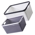 thumbnail image 3 of WORGEOUS Cesta de almacenamiento de plástico de 2 pcs Organizador de canasta de baño Cesta de plástico de cocina, 3 of 8