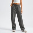 thumbnail image 2 of Resicozy Cargo Sweatpants for Women 2026 Baggy High Waisted Joggers Sweat Pants Athletic Pants with Pockets Dark Gray S, 2 of 5