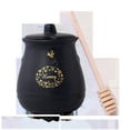 thumbnail image 6 of Ceramic Honeys Pots with Lid,Honeys Jar with Wooden Dipper Small Container Christmas Dipper Stick and Jar Set, 6 of 16