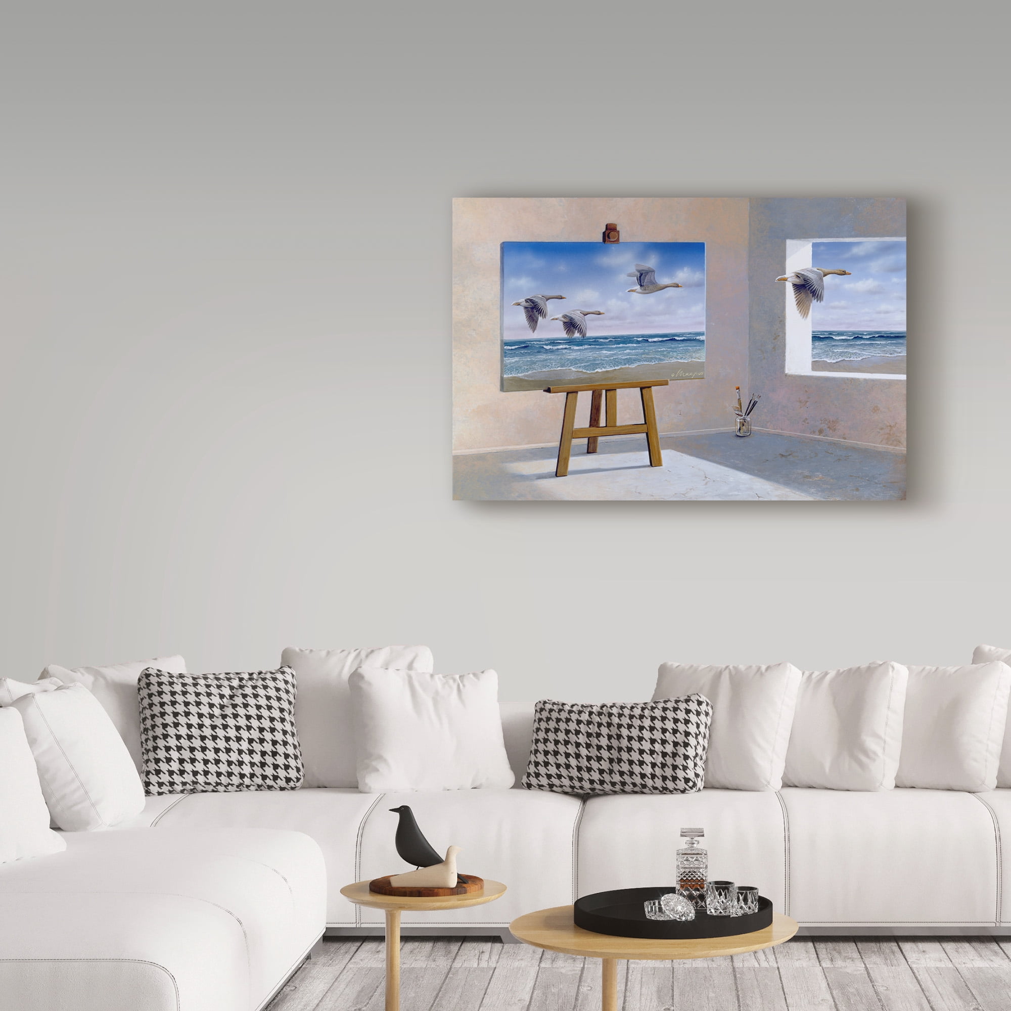 Trademark Fine Art 'Goose Flying' Canvas Art by Harro Maass