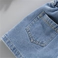 thumbnail image 6 of EnJoCho Kids Girls Summer Fashion Skirts Shorts Children's Summer Thin Denim Jeans Pleated 3D Flower Pearl Fashion Shorts High Waist, 6 of 7