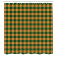 thumbnail image 2 of Ambesonne Plaid Shower Curtain, Lumberjack Buffalo Checks Art, 69"Wx70"L, Hunter Green and Dark Orange, 2 of 4