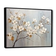thumbnail image 2 of Designart "Peaceful White And Grey Dogwood" Dogwood Floater Framed Wall Decor, 2 of 5