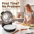 thumbnail image 3 of 12 Inch CrustyBake Electric Pizza Oven – 800°F Indoor Countertop Cooker, Dual Heat Control, 5-Min Pizzeria Pizza, Tools & Recipe Book Included, Ceramic Stone for Crispy Crust, 3 of 8
