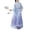 Blue, variant on Elegant Traditional Chinese Hanfu Dress Set for Girls, Tang Dynasty Princess Dress with Floral Tulle for Graduation, Halloween, Easter, Christmas Festival