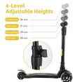 thumbnail image 3 of Trottinette à 3 Roues pour Enfants de 6 à 12 Ans, Trottinette pour Enfants avec Roues Lumineuses, Conception de Plateau Robuste et 4 Hauteurs Réglables, Convient aux Enfants de 3 à 12 Ans, 3 of 7