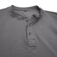 thumbnail image 4 of Blusas y camisas de manga larga y cuello redondo para hombre, blusa básica de color liso con cuello redondo y mangas largas., 4 of 6