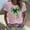 01 Pink, variant on YueHuiYing St Patrick's Day V Neck Shirts for Womens Irish Green Bow Graphic Tee Funny Heart Printed Short Sleeve Shirts Tops