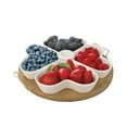 thumbnail image 1 of JS Gourmet - Appetizer Serving Tray with Heart-Shaped Ceramic Bowls, 1 of 4