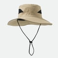 thumbnail image 7 of Helii Sun Hat for Men Women – Wide Brim Breathable Mesh Fishing Hat, Lightweight Quick Dry Bucket Cap with Neck Flap & Adjustable Strap for Hiking Beach Gardening Khaki,A, 7 of 7