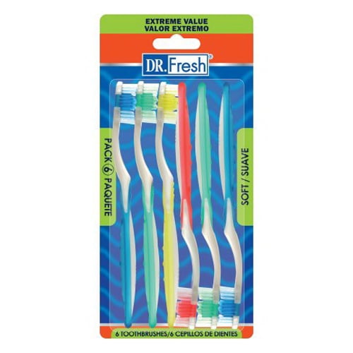 Dr. Fresh Oral Care Extreme Value Toothbrushes, Soft, 6 Ea, 6 Pack