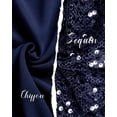 thumbnail image 3 of Vestido para madre de la novia, talla grande, azul marino, mujer, formal, boda, invitada, larga fiesta de noche, vestido de graduación con lentejuelas, 2025, 3 of 7