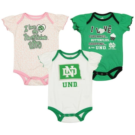 

Outerstuff NCAA Infant Girls North Dakota Fighting Hawks Three Piece Creeper Set