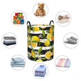 thumbnail image 4 of Balery Orange and Lemon Cesta de ropa redonda con asas, impermeable, independiente, para ropa, juguetes, dormitorio y familia-Small, 4 of 6