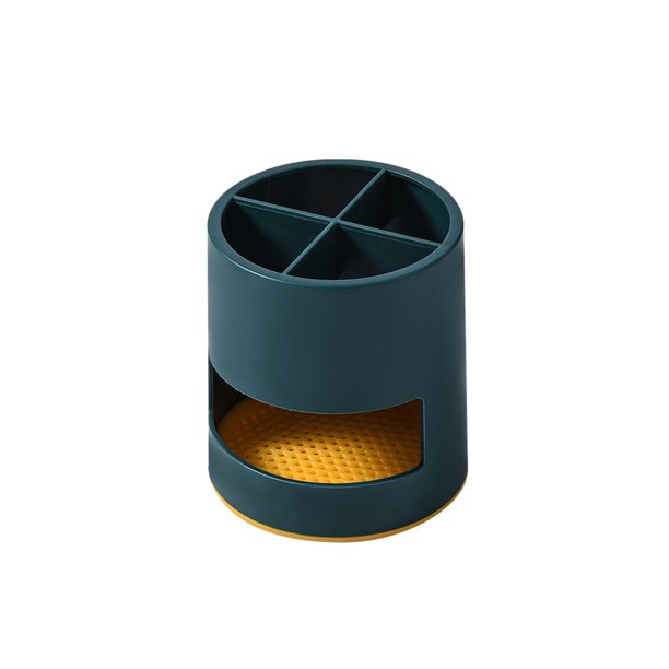 Toystoory Soporte para de dientes, lavable, 4 rejillas, cocina, baño, drenaje, ventilación, palillos, rebanador, soporte de Almacenamiento y organización del hogar Verde