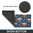 thumbnail image 6 of Highland Cow and Flower Print Anti Fatigue Kitchen Rugs Set Of 2, Non Slip Washable Decorative Floor Mats for Kitchen Sink Laundry, 17"x30" and 17"x47", 6 of 6
