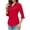Red, variant on Zeagoo Women Work Shirts Button Down Three Quarter Sleeve Short Sleeve Office Blouses for Women