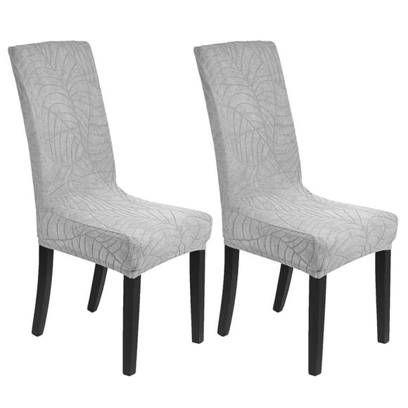Juego de 2 Fundas de Silla Impermeables Uxcel, Fundas de Silla de Jacquard Elásticas para Comedor, Protectores Lavables