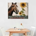 thumbnail image 2 of Orinice Farmhouse Horse Bathroom Wall Art Horse Poster Funny Horse Pictures Wall Decor Vintage Rustic Country Animal Canvas Print Painting Framed Modern Home Artwork For Bathroom Office Bedroom20x16in, 2 of 3