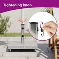 thumbnail image 3 of vidaXL 66.1lb Square Umbrella Base with Wheels, Stainless Steel Pipe, 17.7"x17.7" Gray, 3 of 9