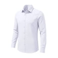 thumbnail image 6 of Stretch Dress Shirts for Men Long Sleeve Stretch Button Down Shirts Slim Fit Formal Business Shirts for Office and Events 2026 White XL, 6 of 6