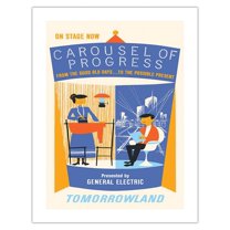 Disneyland - Tomorrowland’s Carousel of Progress - Vintage Advertising Poster c.1967 - Bamboo Fine Art 290gsm Paper (Unframed) 17x22in