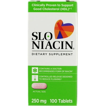 2 Pack - Slo-Niacin Compléments alimentaires 250 mg comprimés 100 comprimés