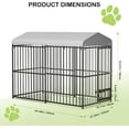 thumbnail image 5 of M optimized 8x4FT Dog Kennel Outdoor Dog Enclosures Heavy Duty Dog House with 2 Stainless Bowls, Feeding Door, Waterproof Roof Cover & Secure Lock, Metal Dog Playpen Fence, 5 of 7